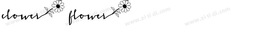 clower flower字体转换